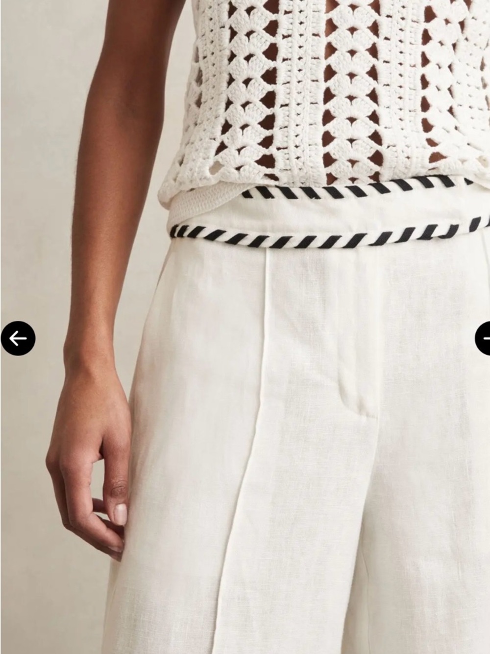Reiss Fawn Wide Leg Linen Pant NWT - Picture 4 of 12